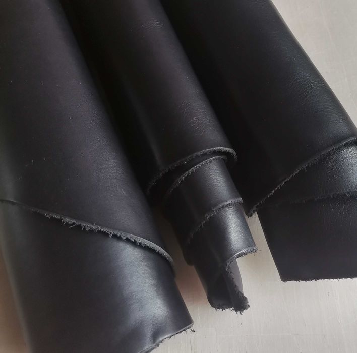 Шкіра рослинного дублення чорна. Кожа растительного дубления 1.4мм