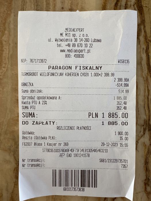 Robot kuchenny Kohersen