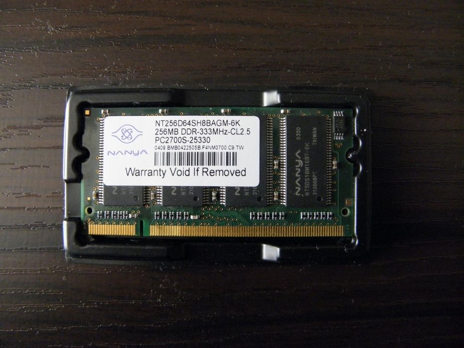 Оперативная память ноутбука DDR 256MB