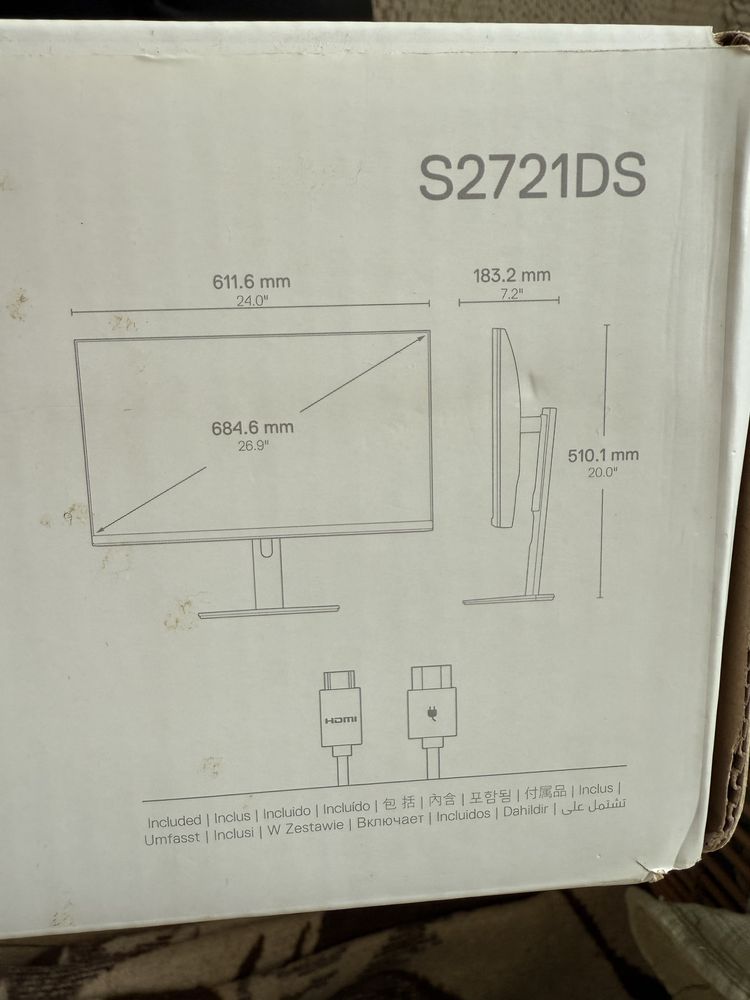 Monitor Dell S2127DS 27” 27 cali IPS 16x9 2560 x 1440 px