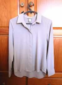 Camisa cinzenta/castanha clara H&M, tamanho 34