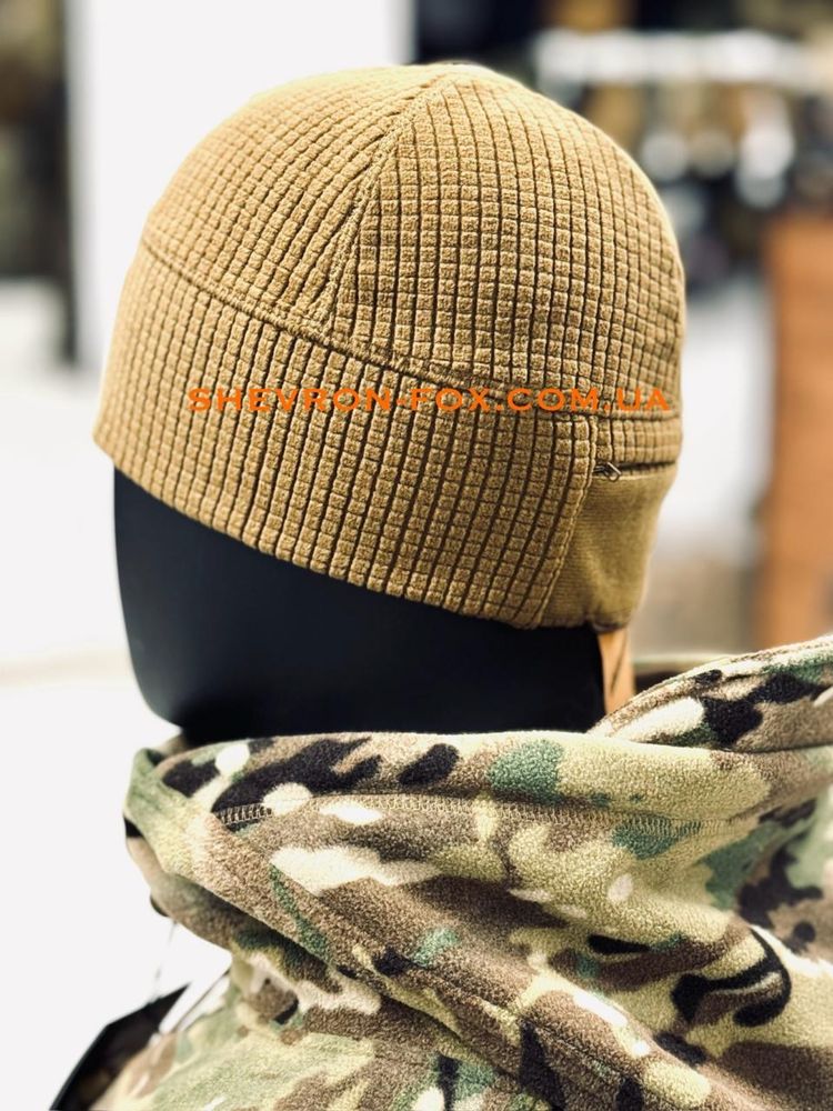 Шапка Helikon Range Beanie Grid Fleece - Coyote Olive BlackВ наявності