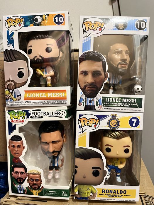 Bonecos jogadores Ronaldo Mbappé Neymar Messi Haland Novos Natal