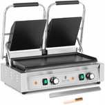 grill kontaktowy elektryczny gładki podwójny 48 x 23 cm 3600 w