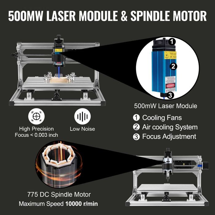 Фрезерный станок с ЧПУ Diy CNC Kit 3018 500 МВт Grbl Control 3-осевой