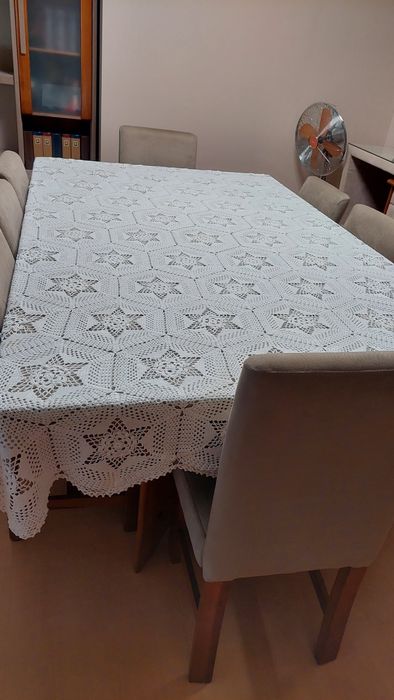 Toalha antiga (30 anos ) renda feita à mão