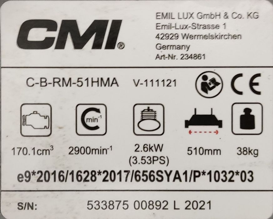 Kosiarka spalinowa z napędem 170 ccm