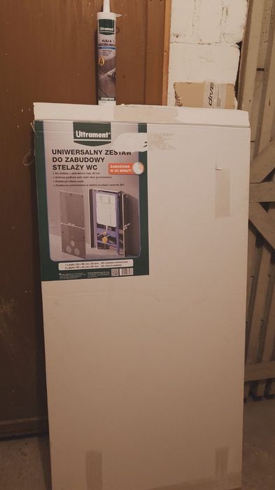 Stelaż do zabudowy toalety WC Ultrament gotowy  + Klej uszczelniacz