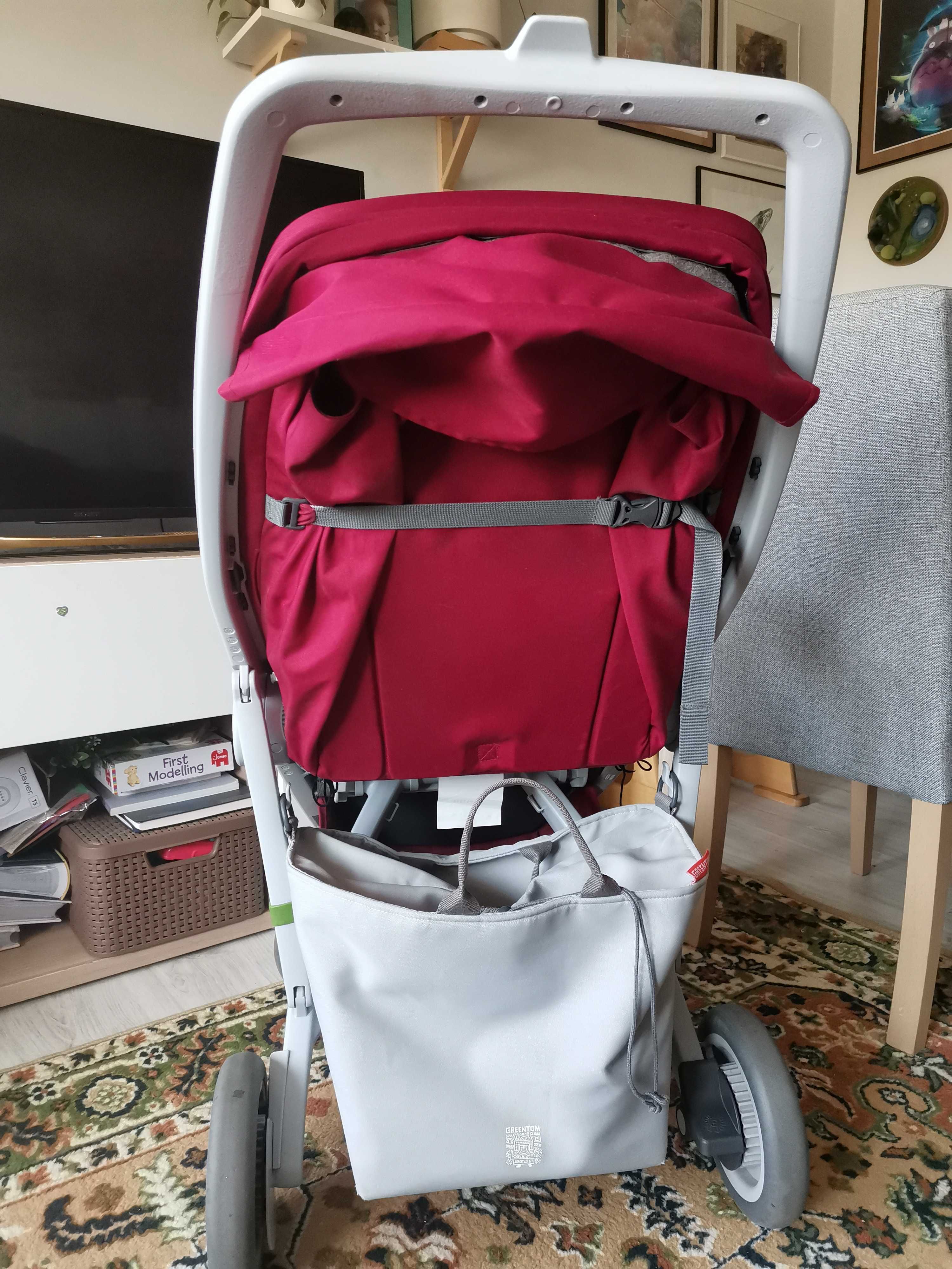 Wózek spacerowy spacerówka Greentom Classic Cherry Grey