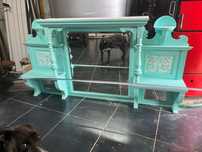 Exotic mirrored shelf - carved wood
