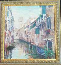 Картина маслом Л.Шелякин "Венеция" 2004г. в деревянной раме.