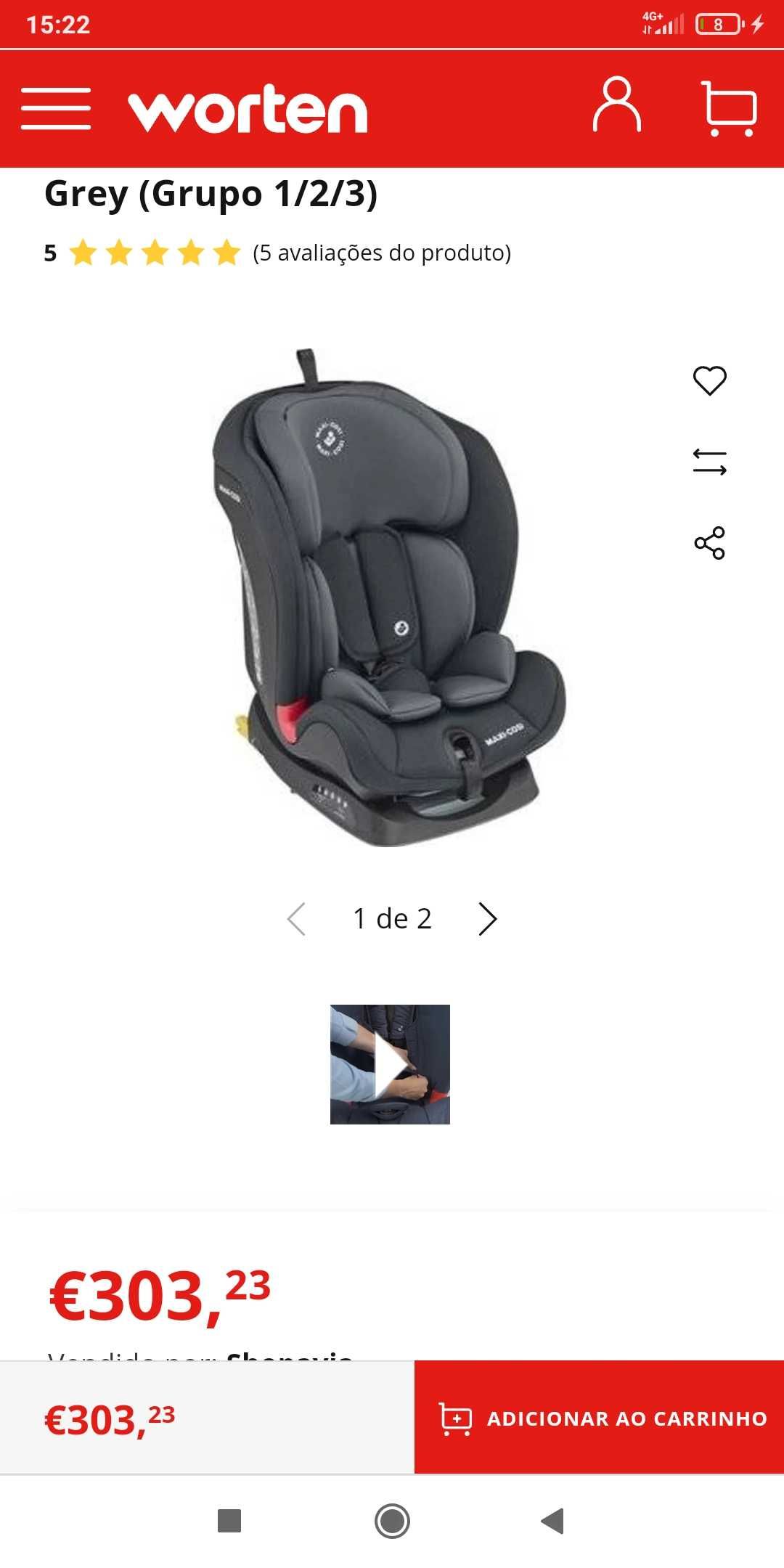 Vendo cadeira auto maxi cosi