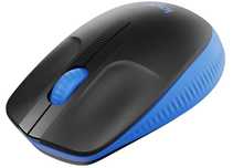 Bezprzewodowa myszka komputerowa Logitech M190 niebiesko-czarna