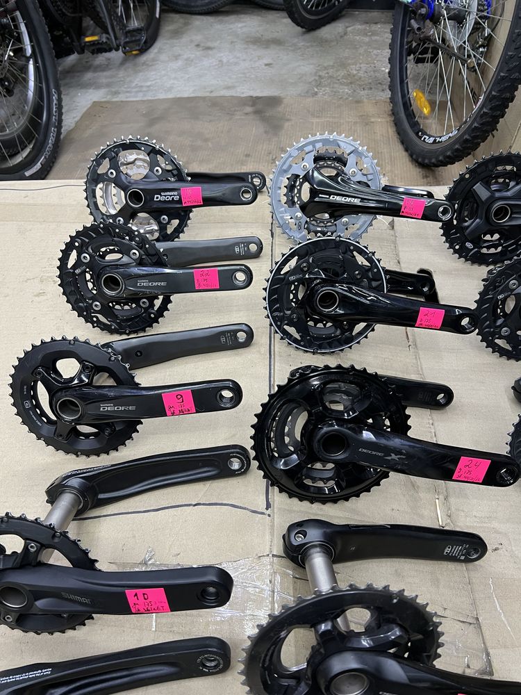 Продам вело шатуны перекидки манетки Shimano Deore XT/SLX/Sram