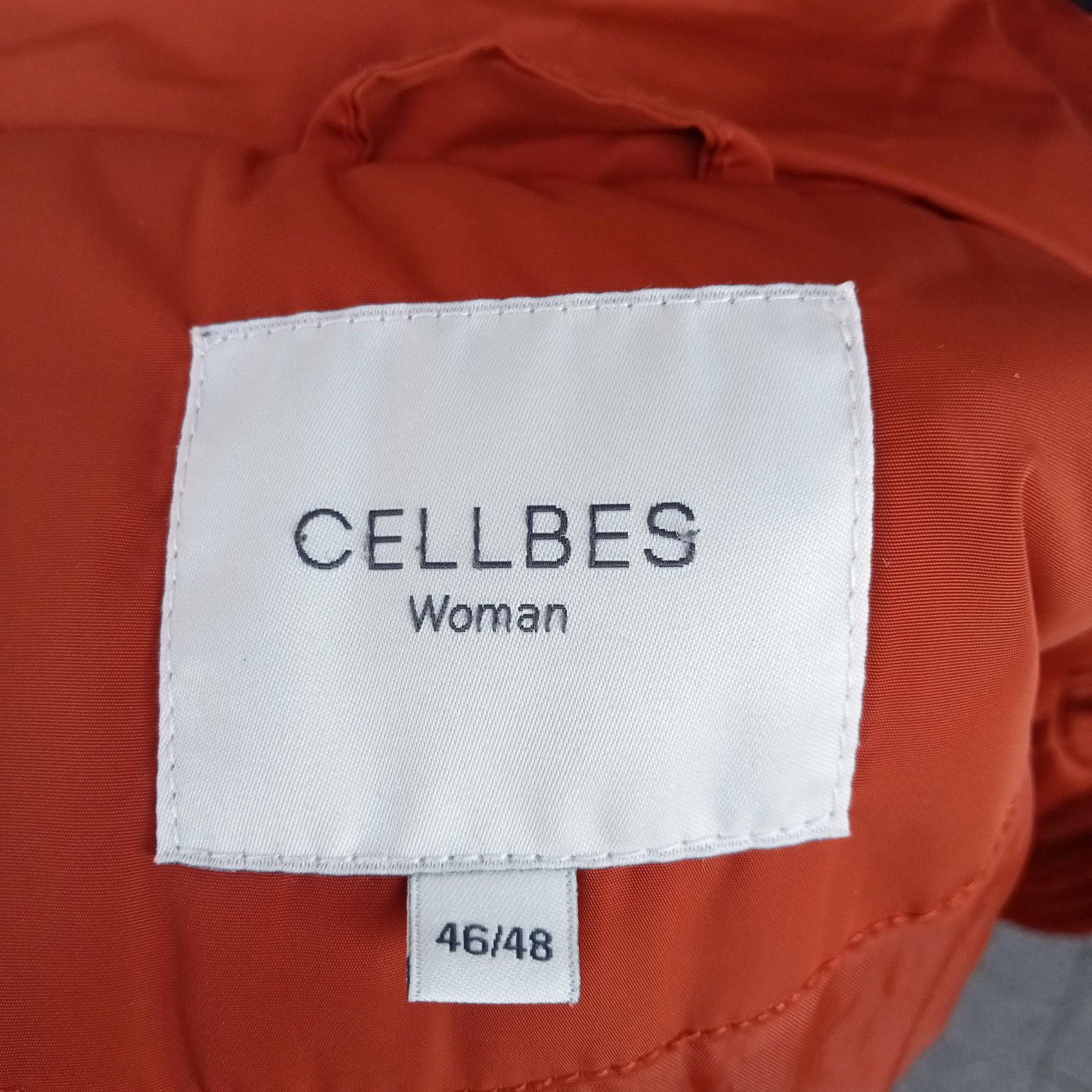 Długa kurtka damska Cellbes 46 48 pomarańczowa orange ciepła parka