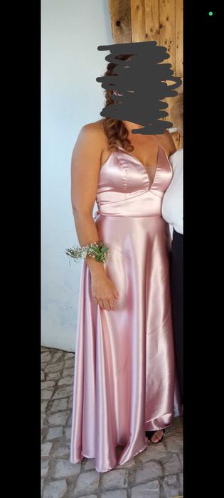 Vestido de cerimónia rosa velho da Pretty Bunnies