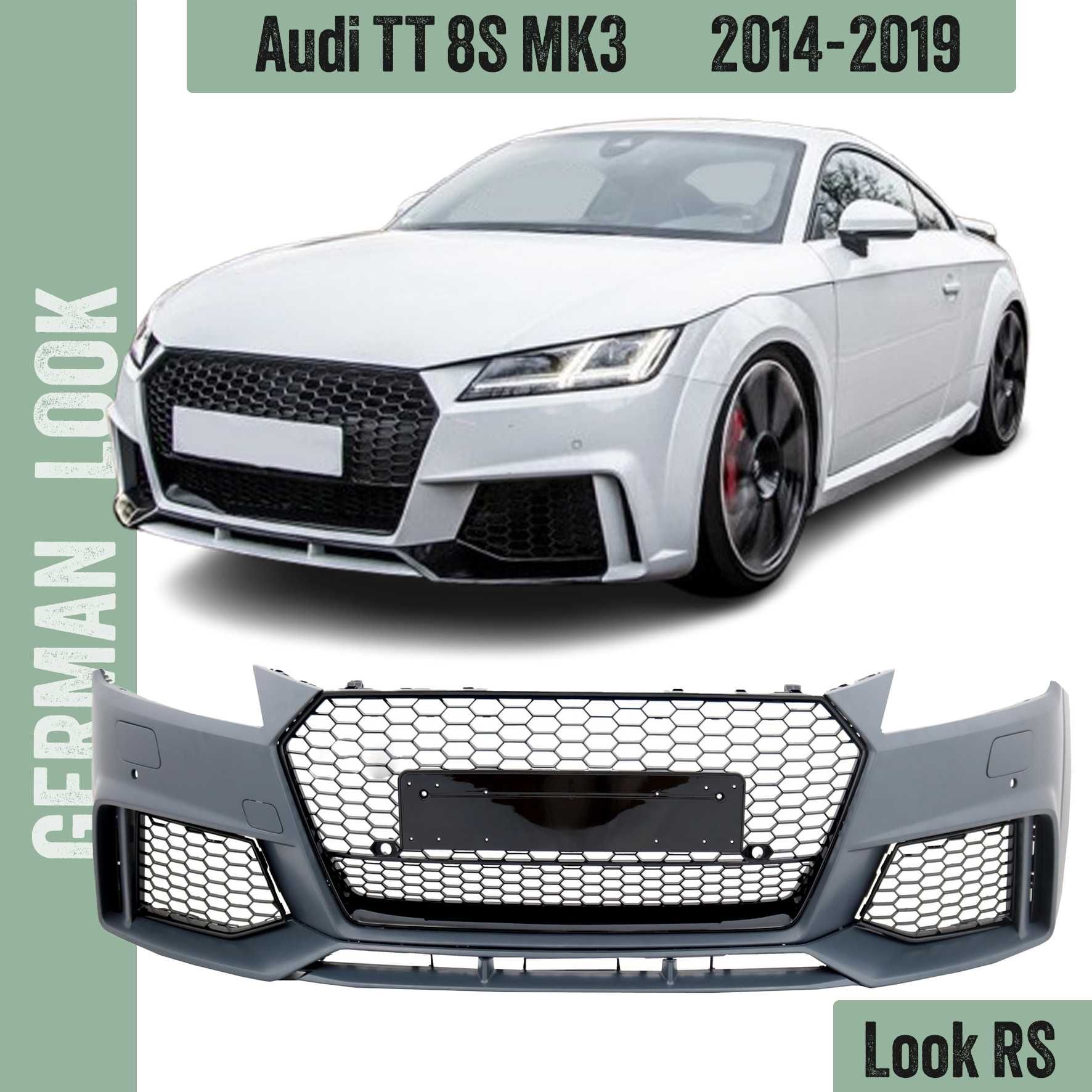 Para-choque Audi TT 8S Mk3 RS 2014 a 2019 + Grelha + Extensão de Lábio