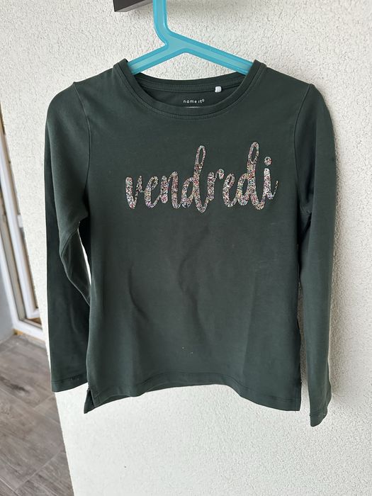 Zielona bluzka długi rękaw / longsleeve Name It 122 /128