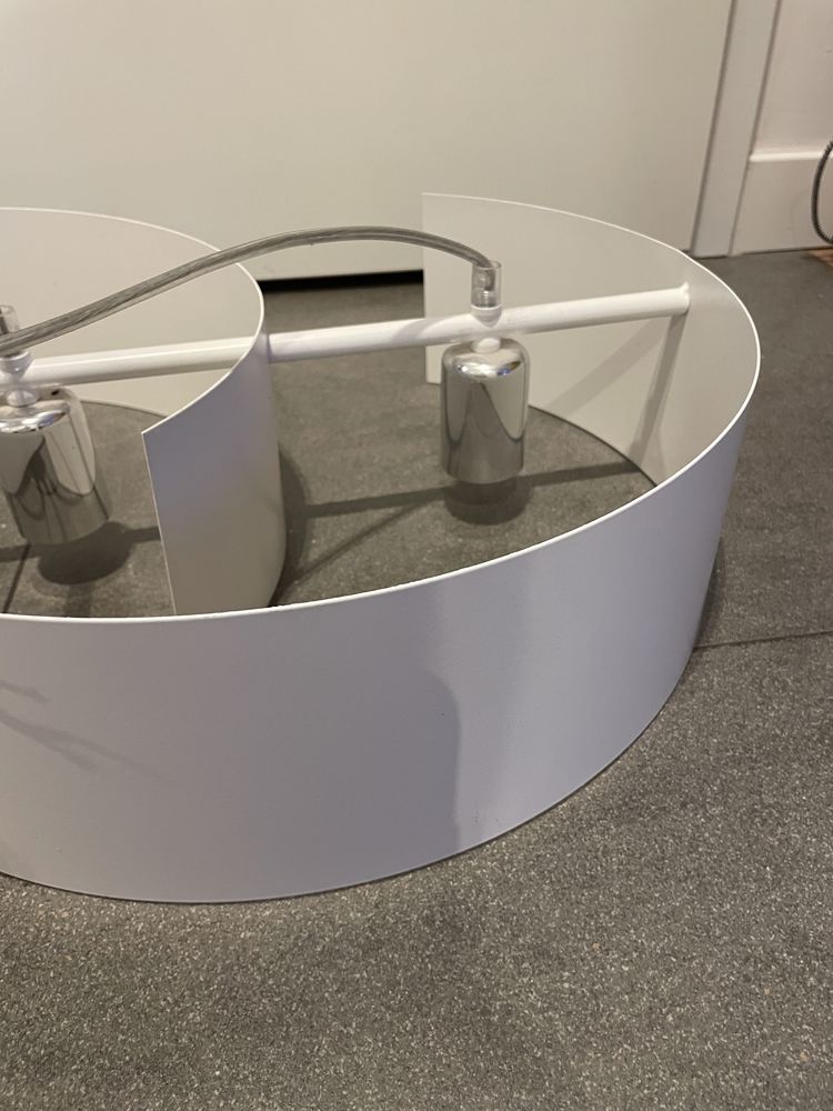 Lampa sufitowa wisząca styl skandynawski biała