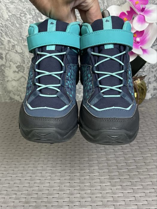 Quechua waterproof ботинки 34 размер детские трекинговые синие