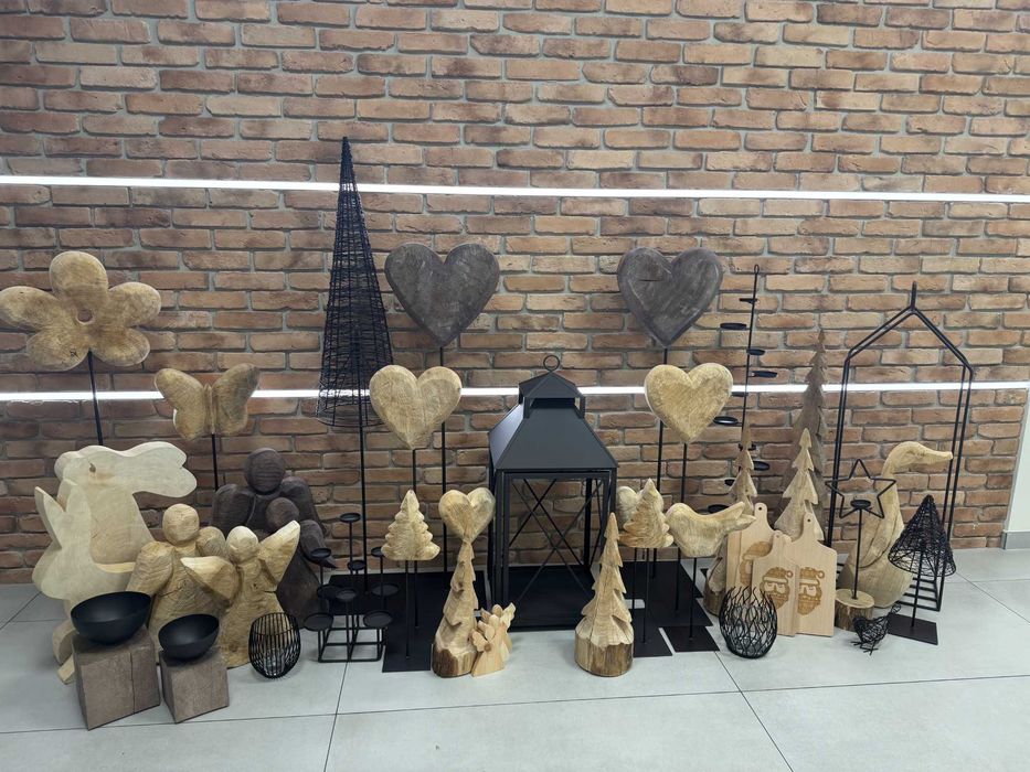 Choinki z drewna, ozdoby świąteczne , ANIOŁY,  StyleManufakturaPl