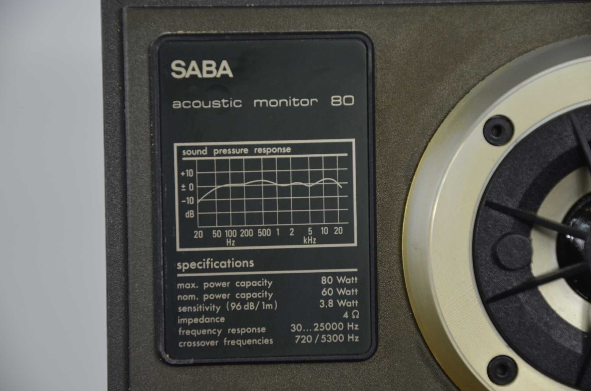 Kolumny SABA ACOUSTIC MONITOR 80 Super dźwięk 96dB