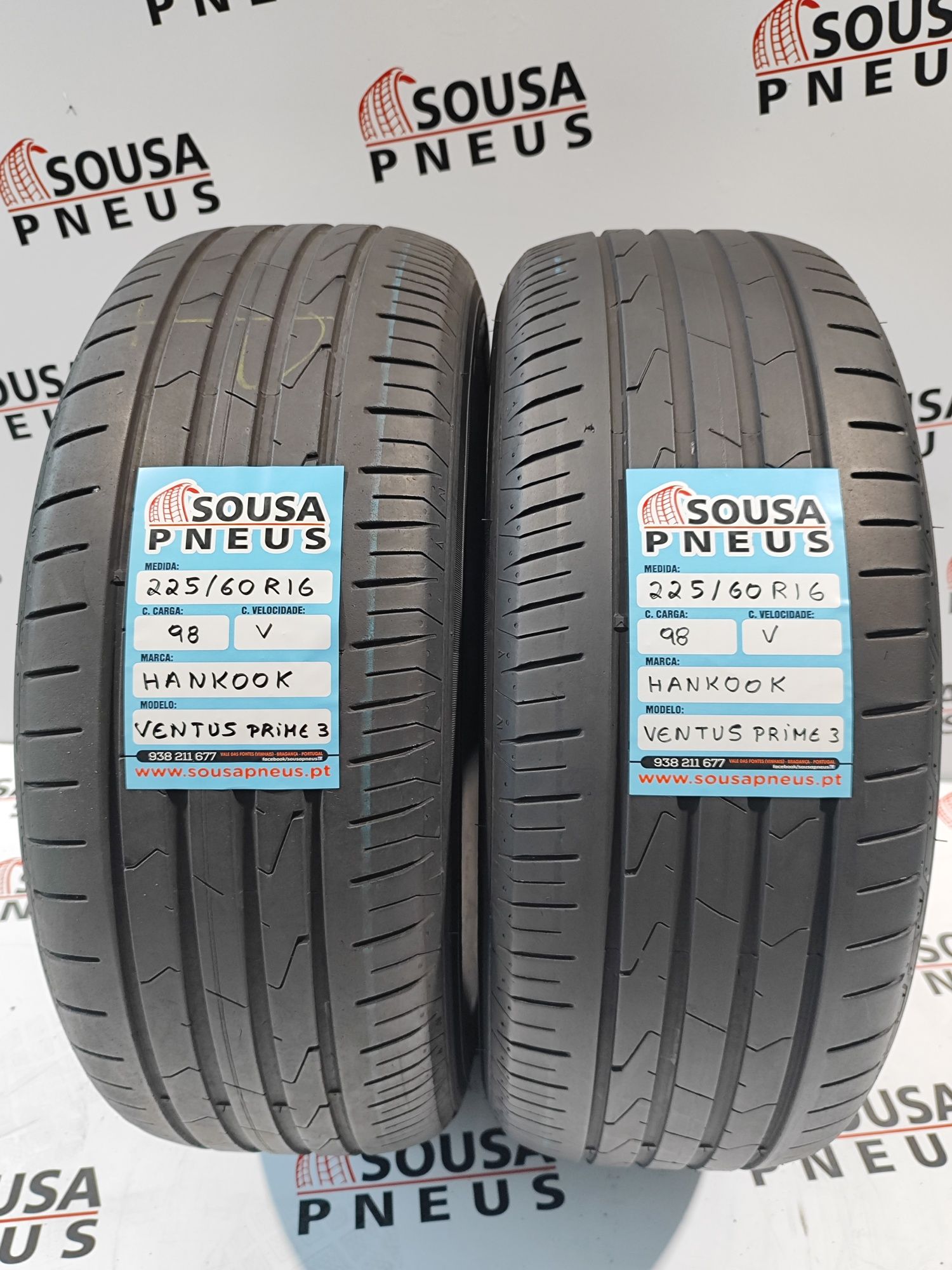 2 pneus semi novos 225-60R16 Hankook - Oferta dos Portes