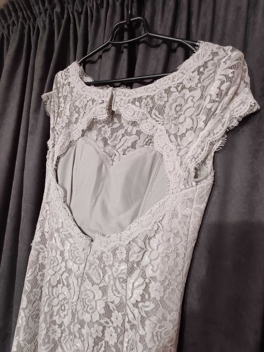 Сукня вечірня-сірий гіпюр