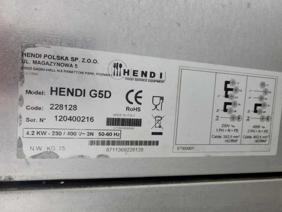 Piec Gastronomiczny Hendi G5D (Podstawka + zmiękczacz do wody)