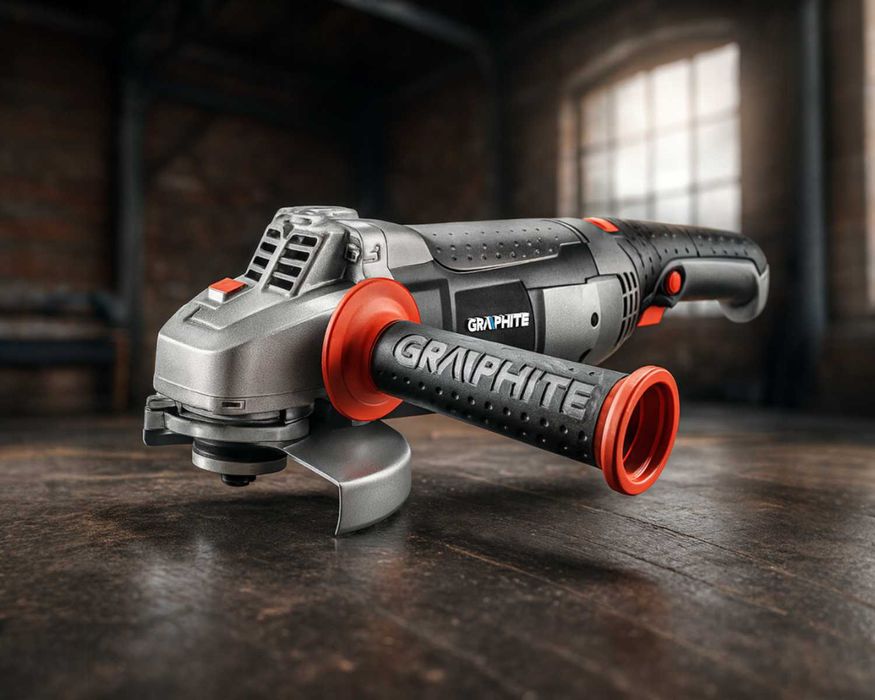 TRWAŁA Szlifierka Kątowa Graphite 1200W 125Mm 11000Obr/Min NOWA Mocna