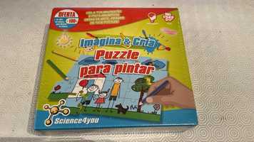 Puzzle para pintar " Imagina e cria " Science4you