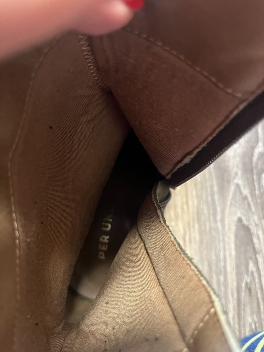 Жіночі замшеві чобітки Per Una на підборах, колір хакі