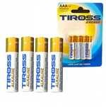 Baterie Bateria Tiross 4szt AAA LR3 1,5V Paluszki Alkaliczne do 2031r