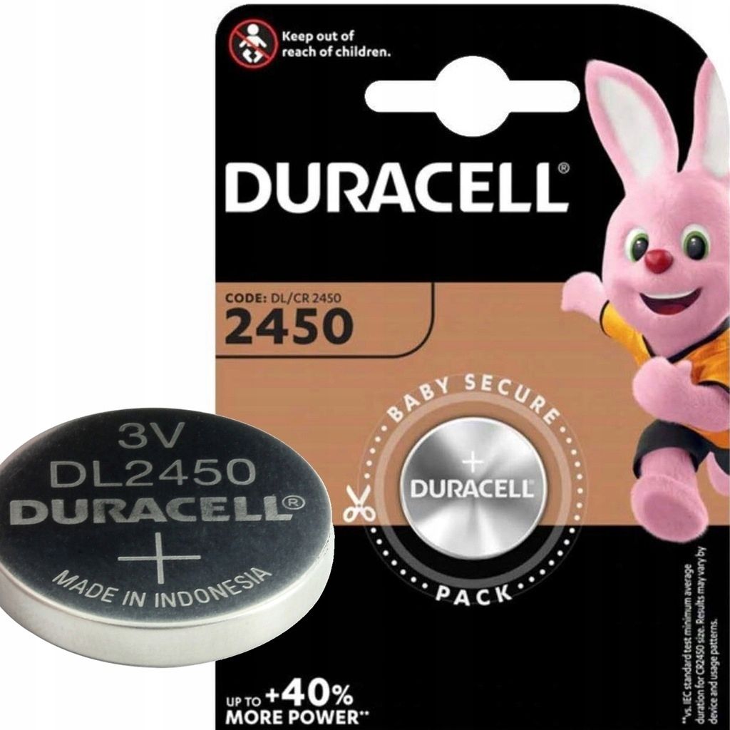 Duracell 3V CR2450 Bateria litowa 2450 DL2450