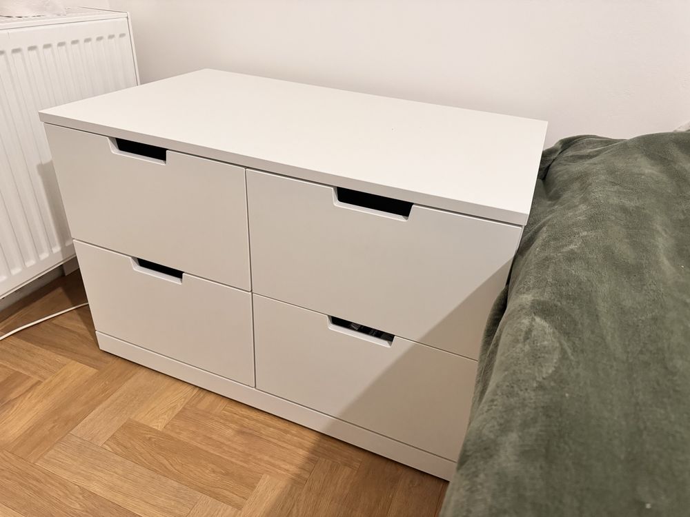 IKEA Nordli BIAŁA Komoda szafka nocna 4-szuflady 80x47x53cm