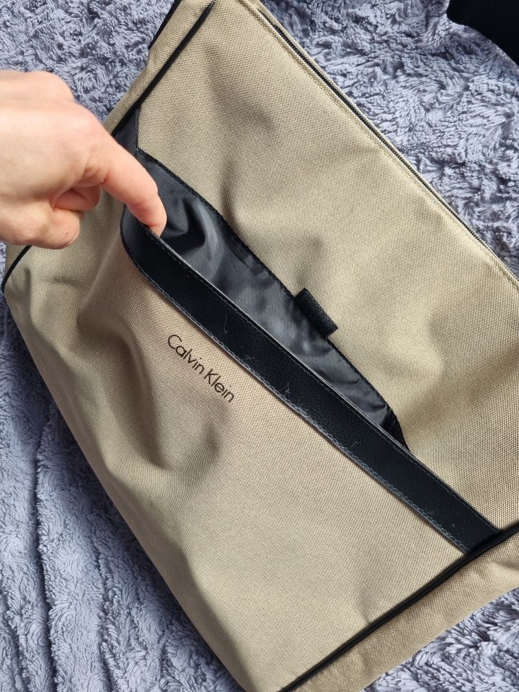 Calvin Klein nowa torba na laptopa i nie tylko beż czarna oryginał