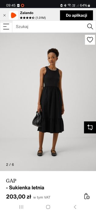 Gap sukienka letnia 2xl wysoki stan elastyczny top, bawełna