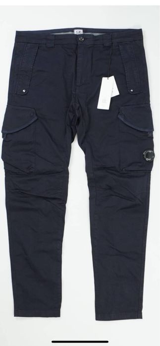 Оригінальни Нові CP Company Cargo Pant in Stretch Saten 46 Black.
