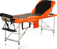 Stół, łóżko do masażu 3-segmentowe aluminiowe dwukolorowe