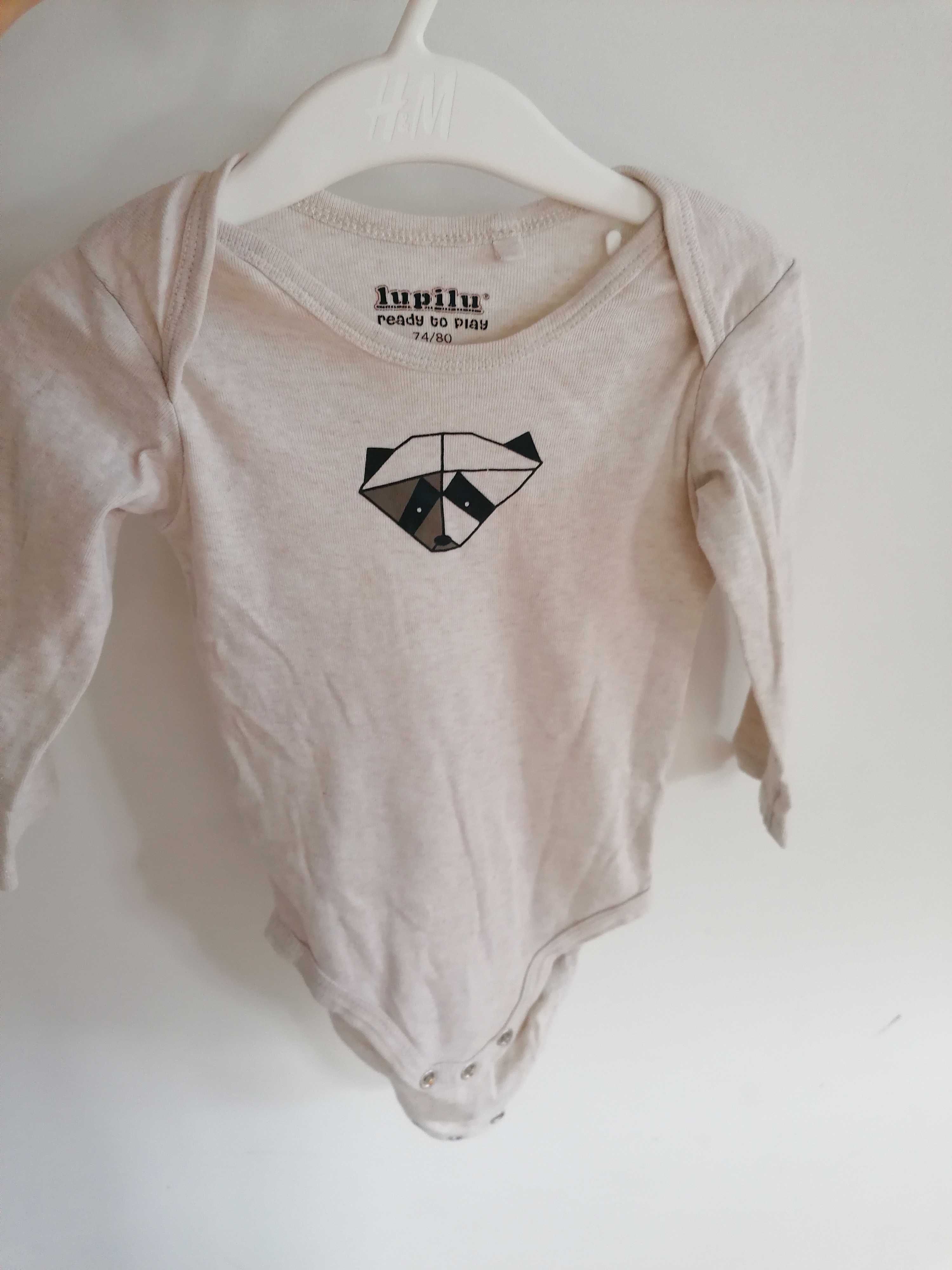 Lupilu kremowe body lis 74-80cm 6-12m.