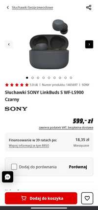 Sony link buds s l900 słuchawki bluetooth