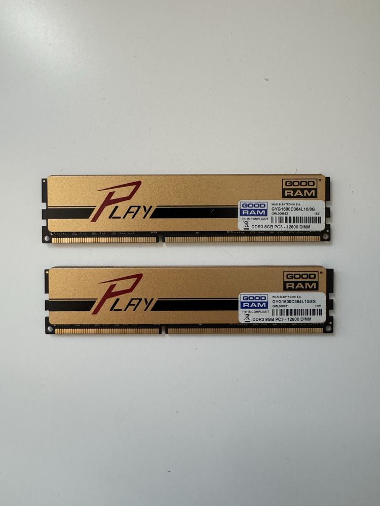 Pamięć ram goodram 2x8gb, plyta glowna, amd fx6300, chlodzenie grandis