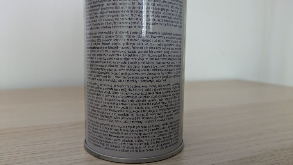 Szybkoschnący lakier akrylowy do drewna, metalu, aluminium, szkła itd.