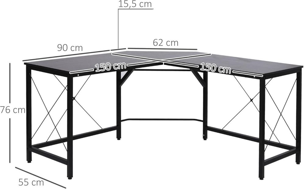 Mesa de computador preta