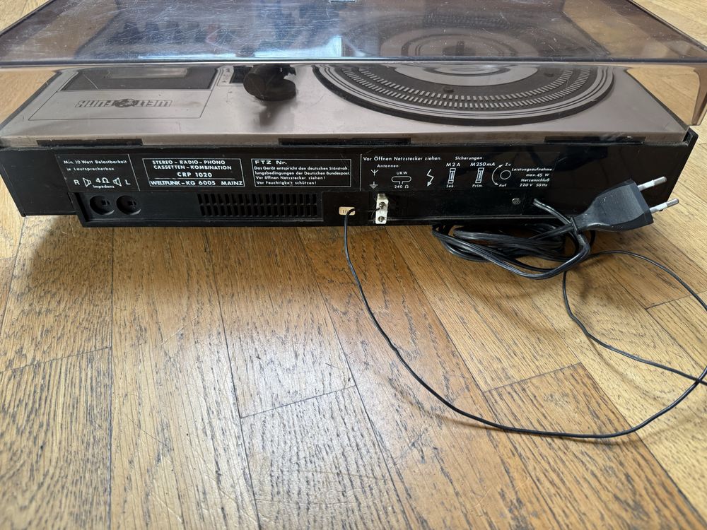 Gramofon/adapter radio i magnetofon - Weltfunk