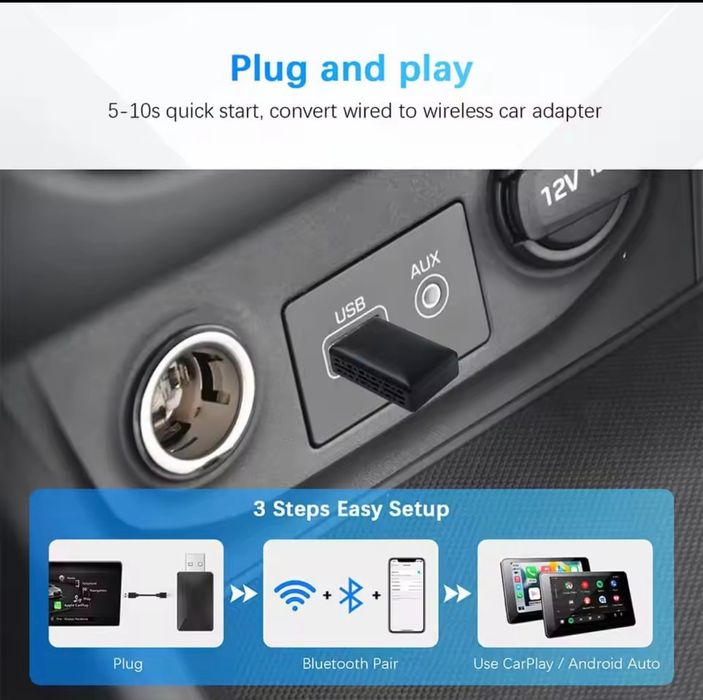 Android Auto & Carplay sem fio