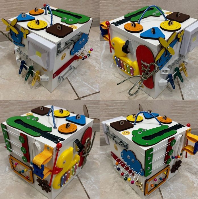 Музичний бізікуб з КСИЛОФОНОМ ТА СВІТЛОМ, новий