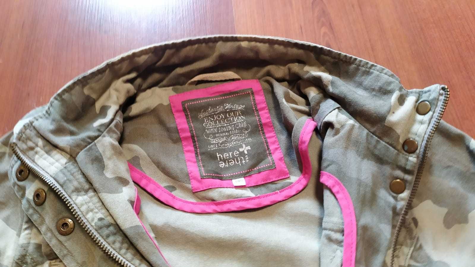 Kurtka bluza moro C&A here + there szaro zielony khaki rozmiar 140