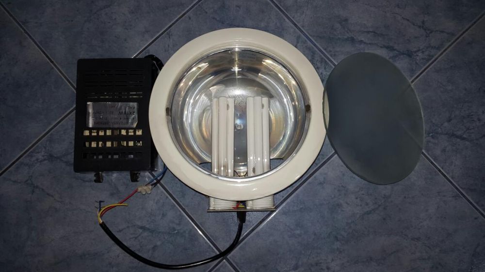 4 Focos de tecto falso lampadas economicas