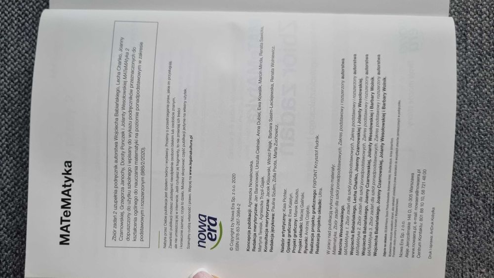 Matematyka zbiór zadań 2 nowa era zakres rozszerzony i podstawowy